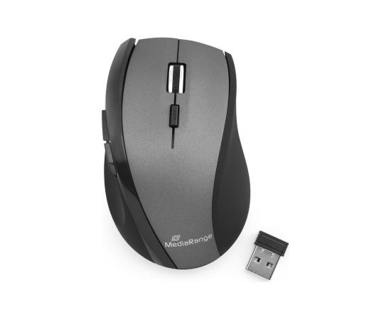 MOUSE USB OPTICAL WRL/BLACK/GREY MROS203 MEDIARANGE