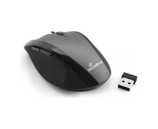 MOUSE USB OPTICAL WRL/BLACK/GREY MROS203 MEDIARANGE