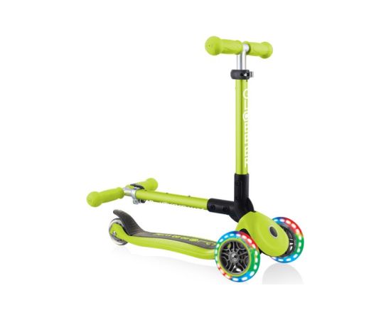 3-wheel scooter Globber Foldable Lights Lime Green Jr 437-106