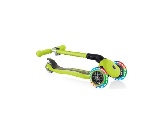 3-wheel scooter Globber Foldable Lights Lime Green Jr 437-106