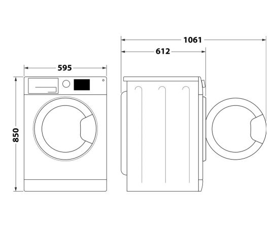 Front loading washing machine Indesit BWE91496XWSVEE