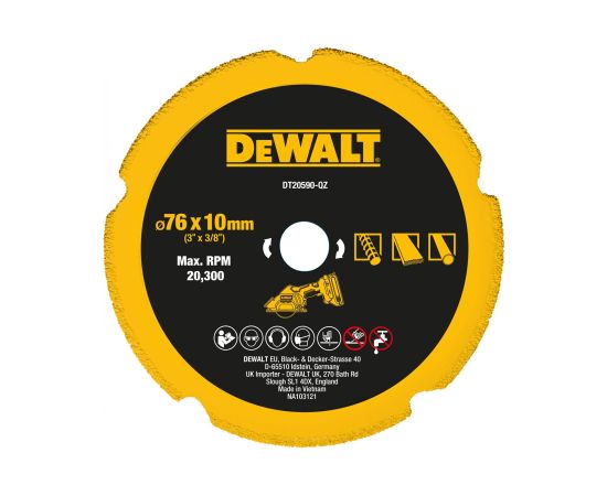 Dimanta griešanas disks DeWalt DT20590-QZ; 76 mm