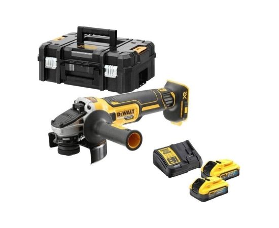 Leņķa slīpmašīna DeWalt DCG405H2T-QW; 18 V; 2x5,0 Ah akum.