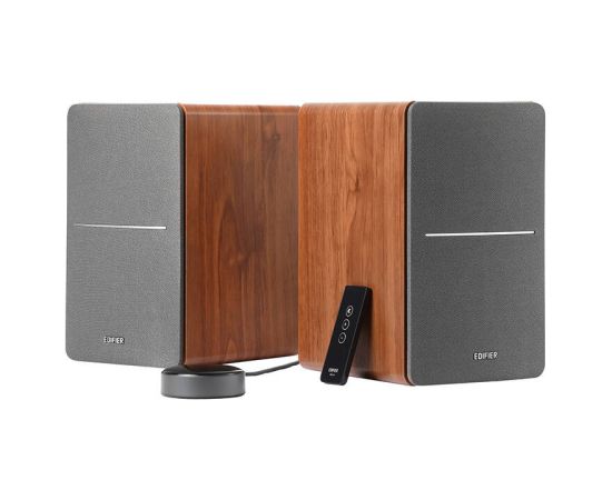 Speakers 2.0 Edifier R1280T with Smart Wi-Fi Audio Streamer WiiM Mini (brown)