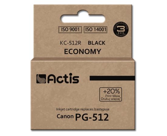 Actis KC-512R ink (replacement for Canon PG-512; Standard; 15 ml; black)