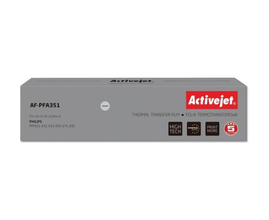 Activejet AF-PFA351 fax film (replacement for Philips PFA351, Magic 5; Supreme; 213mm x 45m)