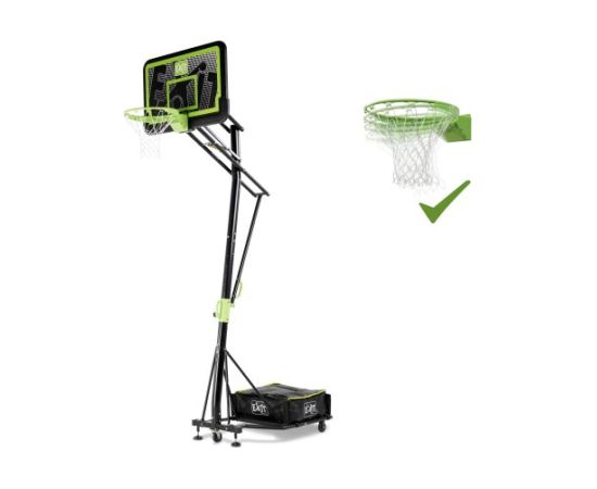 EXIT Galaxy pārvietojamais basketbola grozs uz riteņiem ar dunk hoop - Melna