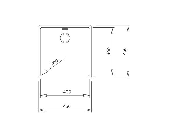 Sink Teka Radea R10 40.40 M-TG white