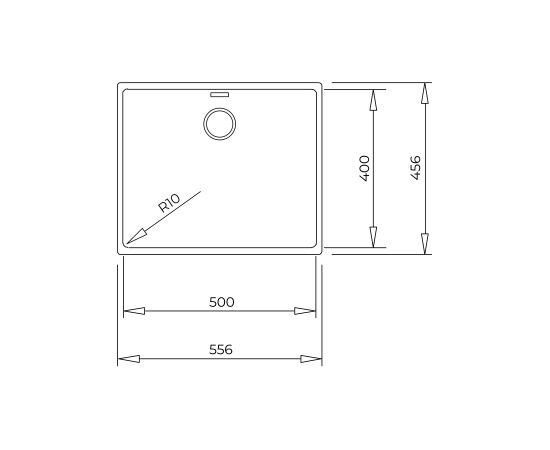 Sink Teka Radea R10 50.40 M-TG white