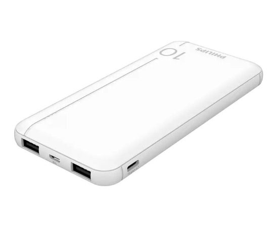 PHILIPS DLP1810NW/62 10000mAh PowerBank mobilā uzlādes iekārta, balta