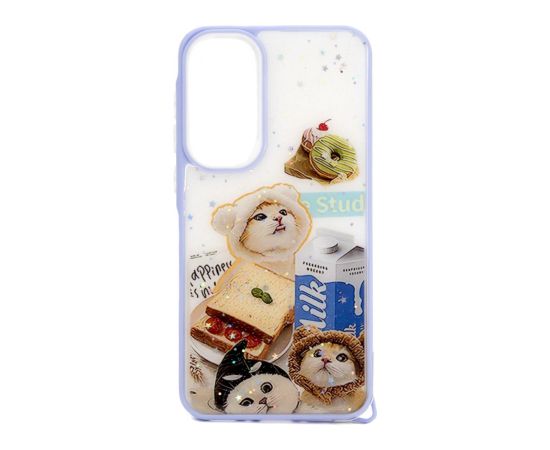 iLike Samsung  Galaxy A35 EPOXY CARTOON COVER White Blue