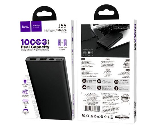 External battery Power Bank Hoco J55 10000mAh black
