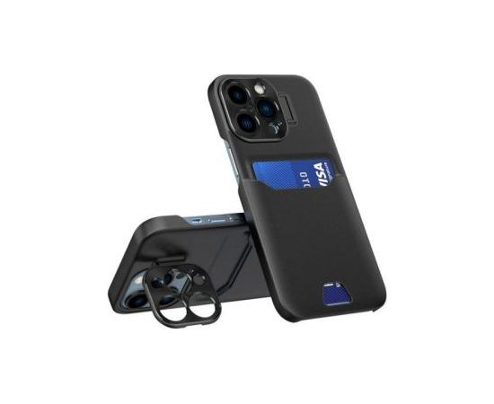 iLike Apple  iPhone 14 Pro Max Leather Stand Case wallet with stand Black