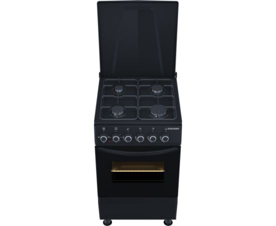Schlosser FS4406MAZD Gāzes plīts 50cm Melna Gāzes Plītis