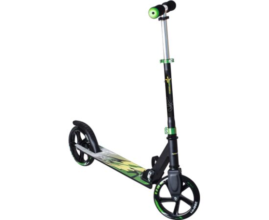 Muuwmi Aluminium Scooter skrejritenis 200 mm, melns/zaļš - AU 573