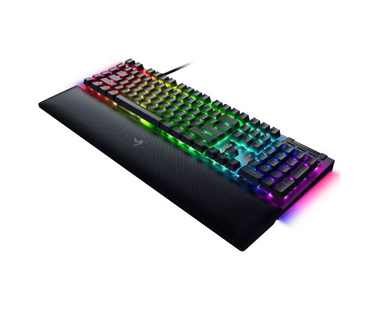 Проводная игровая клавиатура Razer BlackWidow V4, RGB LED, USB QWERTY, США, Yellow Switch, черный