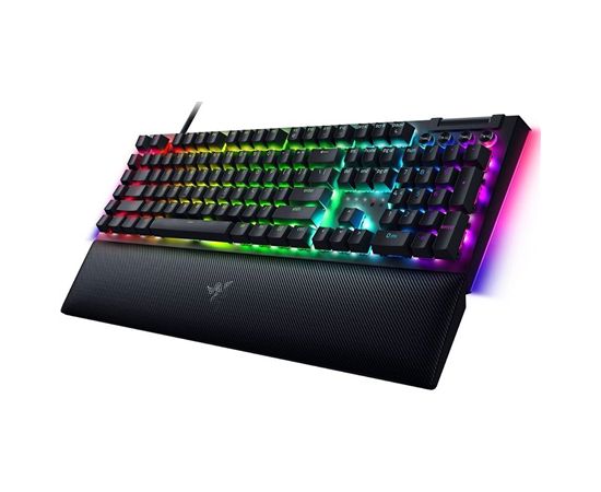 Проводная игровая клавиатура Razer BlackWidow V4, RGB LED, USB QWERTY, США, Yellow Switch, черный