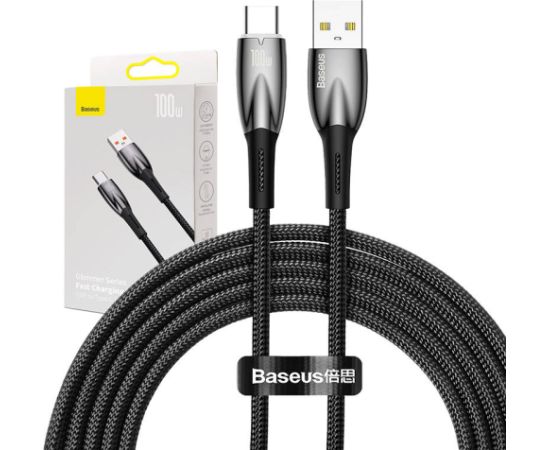 USB cable for USB-C Baseus Glimmer Series, 100W, 2m (Black)