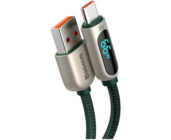 Baseus Display Cable USB to Type-C, 66W, 1m (green)