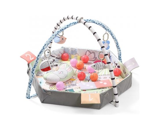 Attīstošais paklājiņš ar bumbiņām FUNNY FARM Babyono 1486 Развивающие коврики