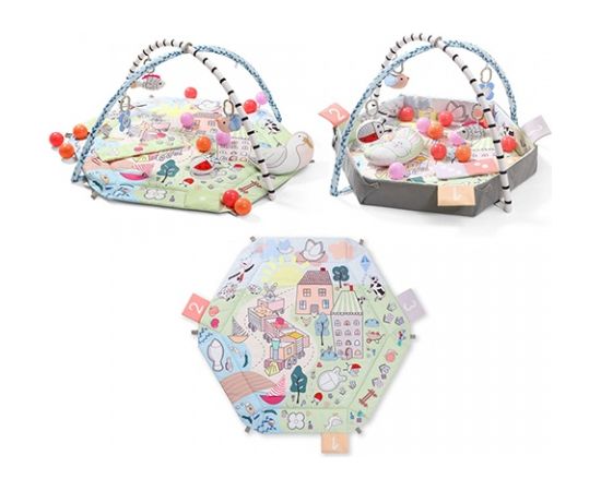 Attīstošais paklājiņš ar bumbiņām FUNNY FARM Babyono 1486 Развивающие коврики