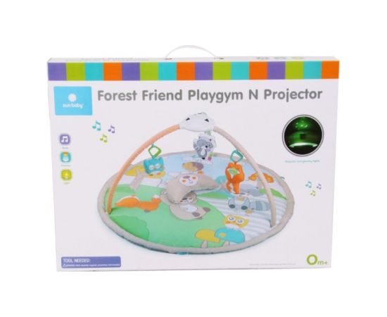 Attīstošais paklājiņš XXL FOREST FRIENDS 110x110 cm SunBaby B05.043.1.1 Akcija