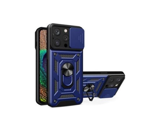 iLike Apple  iPhone 14 Pro Max Armor Camshield case Blue Neoriģinālie Maciņi