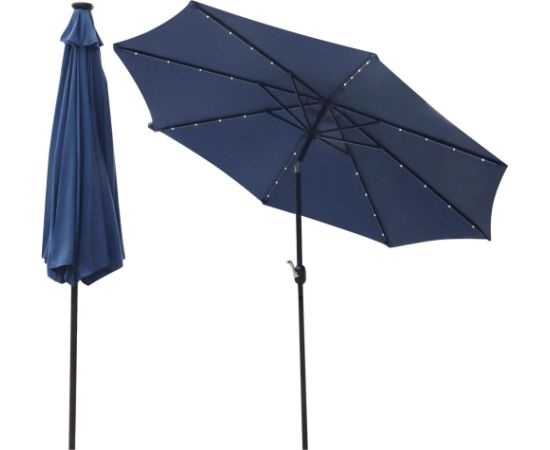 Saska Garden PARASOL OGRODOWY Z OŚWIETLENIEM LED 300CM GRANATOWY