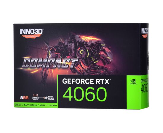 Karta graficzna INNO3D GeForce RTX 4060 COMPACT 8GB GDDR6 DLSS 3