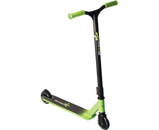 Muuwmi Stuntscooter skrejritenis 100 mm, melns/zaļš - AU 399