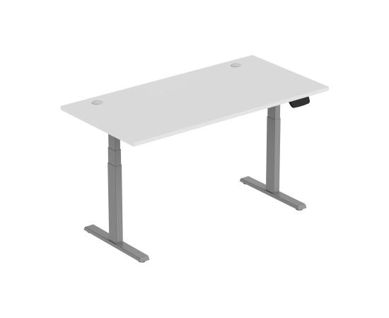 Adjustable Height Table Up Up Thor Gray, Table top L White