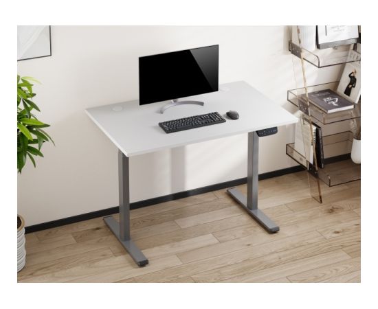 Adjustable Height Table Up Up Bjorn Gray, Table top M White Biroja galdi