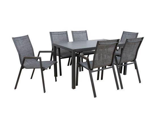 Garden furniture set DELGADO table and 6 chairs