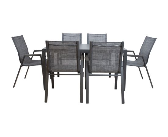 Garden furniture set DELGADO table and 6 chairs