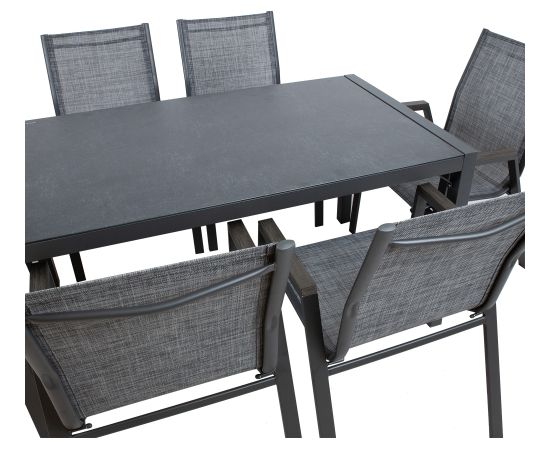 Garden furniture set DELGADO table and 6 chairs