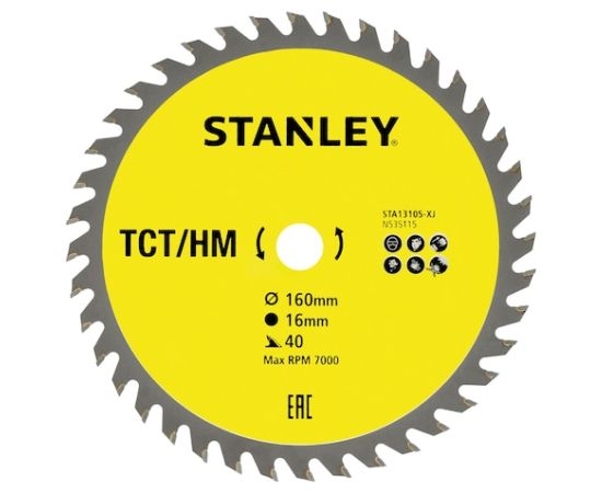 Griešanas disks Stanley STA13105-XJ; 160x16 mm; Z40