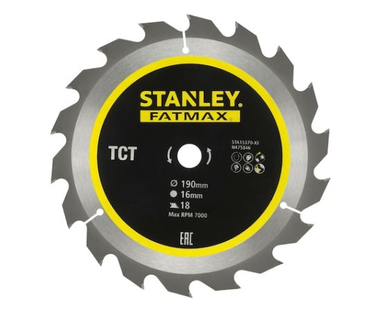 Griešanas disks Stanley STA15370-XJ; 190x16 mm; Z18