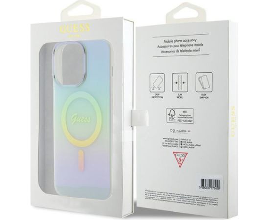 Guess  IML MagSafe Iridescent Case Aizsargapvalks Priekš Apple iPhone 15 Pro