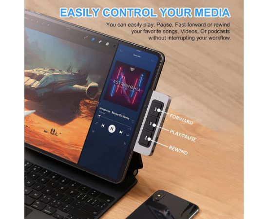 Hyper 6-in-1 USB-C Media Dock, docking station (dark grey) Dokstacijas portatīvajiem datoriem