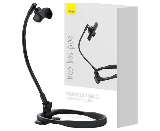 Neck Phone Holder Baseus ComfortJoy (black)