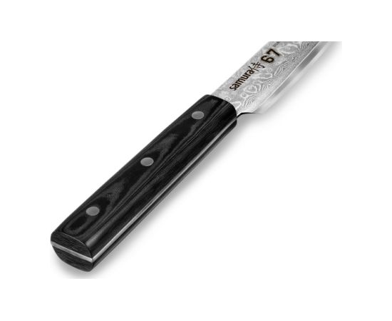 Samura Damascus 67 Кухонный нож для Нарезки Tanto 230mm из AUS 10 Japan стали 61 HRC (67-слойный)
