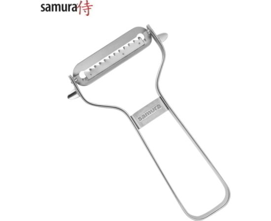 Samura Ass & Ērti lietojams Metāla Dārzeņu mizotājs pīleris ar taisnu un rievotu asmeni 61mm no Japāņu metāla Sudraba