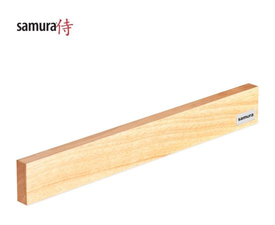 Samura Универсальный магнитный держатель для 5-10 ножей из резинового дерево (38.5x49x18cm) Светлый