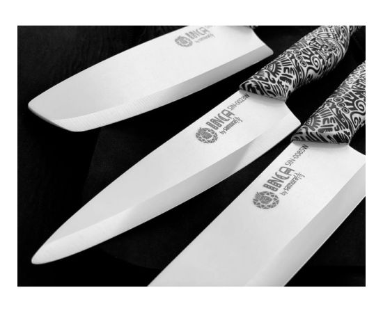 Samura Inca компл. из 3-ёх керамических ножей: Универсальный 155mm / Nakiri 165mm / Шефа 187mm Белый