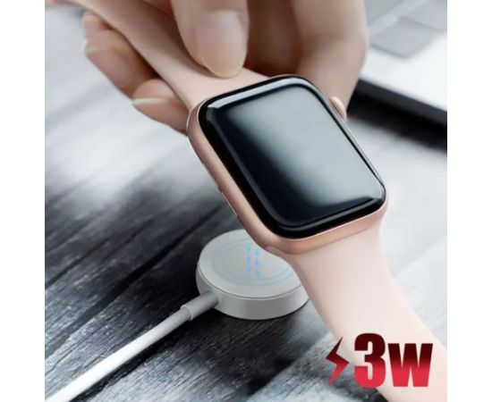 iWear CH3 Universāls / Apple Watch USB 1m Vada savienojuma 3.5W Bezvadu lādētājs - paliknis Viedajiem Pulksteņiem Balta