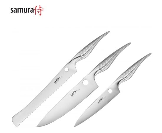 Samura REPTILE Комплект ножей Paring 82mm / Utility 168mm / Chef's 200mm из AUS 10 Японской стали 60 HRC