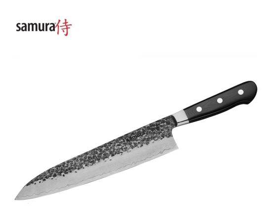 Samura Pro-S Lunar Большой нож Шефповара 210mm лезве Кованное Damascus Японская сталь 61 HRC