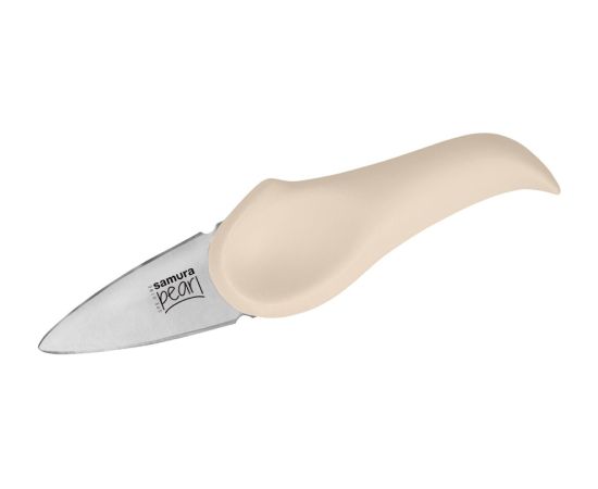 Samura Pearl нож для идеального открывания Устриц 73mm лезвие из Японской стали 59 HRC Бежевый