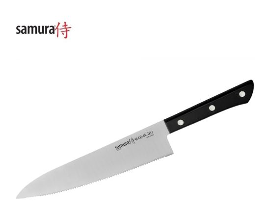 Samura Harakiri Serrated Кухонный нож Шефповара 208mm из AUS 8 японской стали 58 HRC