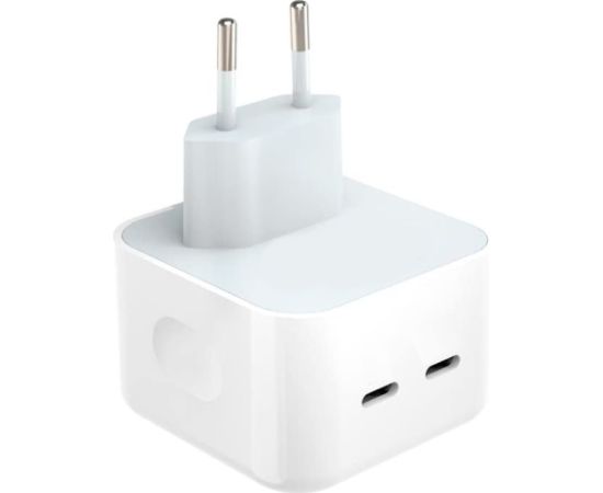 CP CH1 35W Divu portu USB-C Ātrs Lādētājs priekš visām Apple ierīcēm (Analogs A2676 MNWP3ZM/A) Balta (OEM)